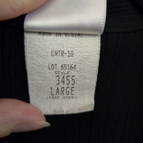 VINTAGE 80s black and white button up blouse - Picture 2 of 7